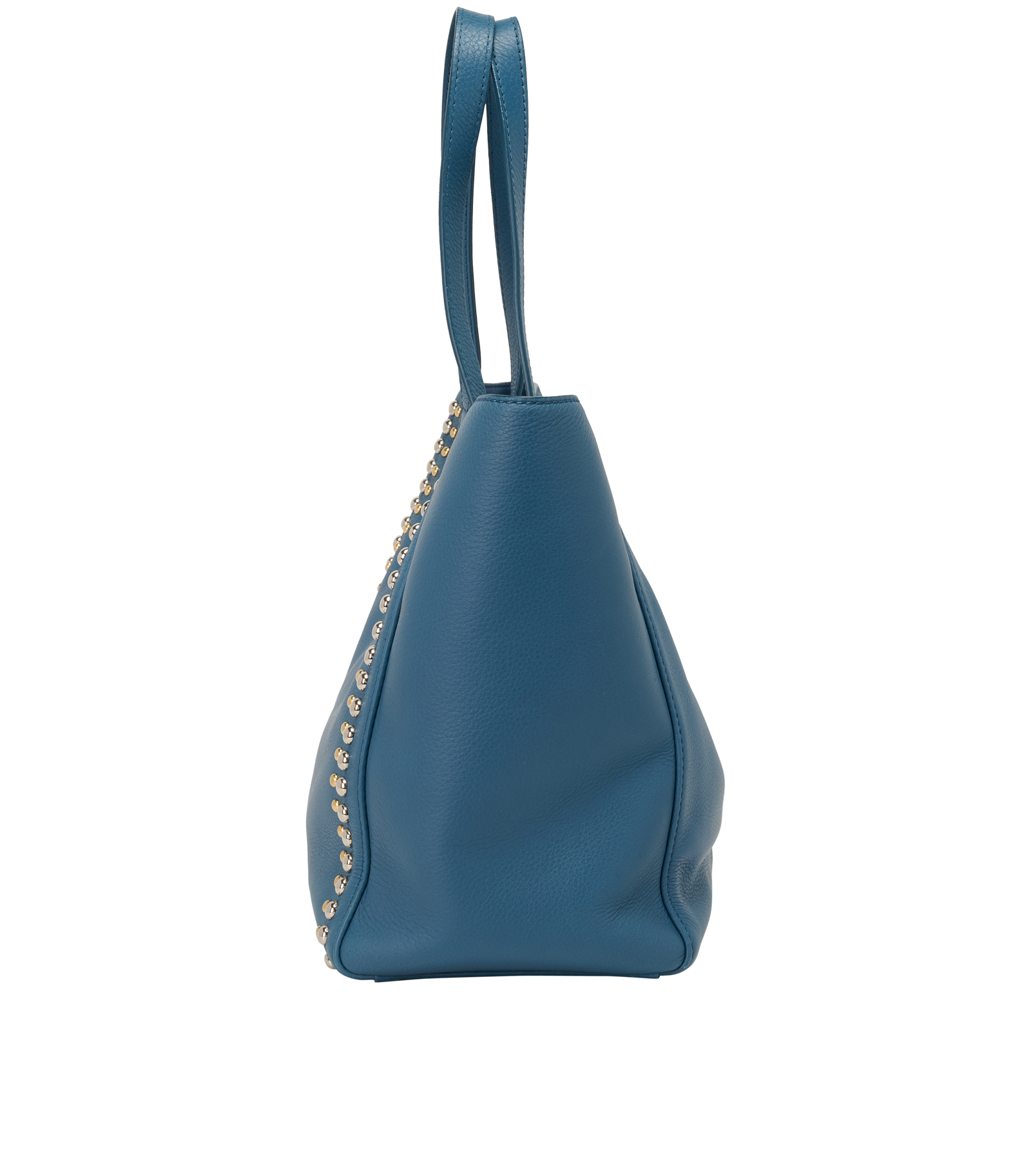 Tessie Studded Tote, &pound;295, Handbags, Blue, Leather, Bottom view